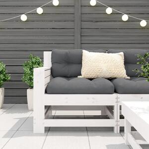 VidaXL fehér tömör fenyőfa kerti karfás kanapé párnával