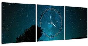Egy éjszakai égbolt csillagokkal (órával) (90x30 cm)