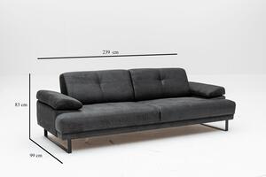 Design 3 személyes kanapé Vatusia 239 cm antracit