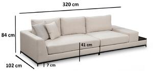 Design kanapé Dashania 320 cm bézs