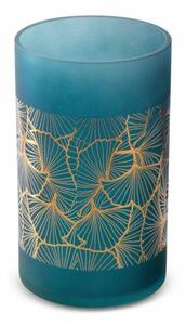 Musa3 üveg váza Gránátkék/arany 15x25 cm