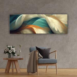 100x70 cm - Színes selyem hullámok vászonkép