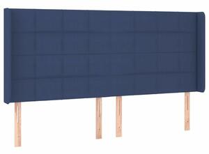 VidaXL kék szövet fejtámla szárnyakkal 163x16x118/128 cm