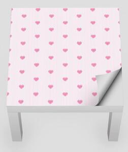 IKEA LACK asztal bútormatrica - rózsaszín szívek
