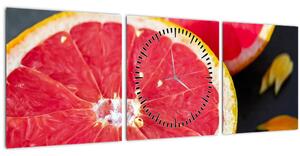 Szeletelt grapefruit képe (órával) (90x30 cm)
