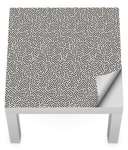 IKEA LACK asztal bútormatrica - fekete -fehér kavargás
