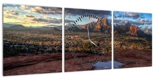 A hegyek képe (órával) (90x30 cm)