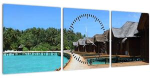 A Maldív-szigetek képe (órával) (90x30 cm)