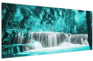 Kép - Kék vízesés (120x50 cm)