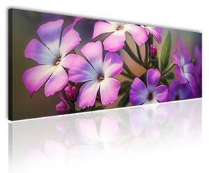 150x50 cm - Rózsaszín virág szirmok vászonkép