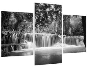 Kép - Fekete-fehér vízesés (90x60 cm)