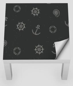 IKEA LACK asztal bútormatrica - sötét tengeri szimbólumok