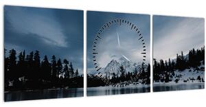 Kép - A befagyott tón (órával) (90x30 cm)