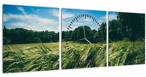 Rét és az erdő képe (órával) (90x30 cm)