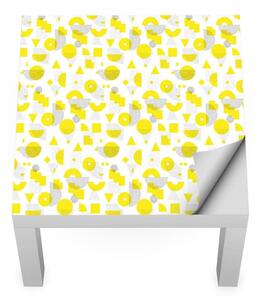 IKEA LACK asztal bútormatrica - sárga geometriai figurák