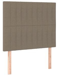 VidaXL tópszínű szövet LED-es fejtámla 90x5x118/128 cm