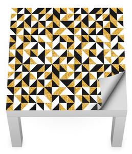 IKEA LACK asztal bútormatrica - fekete és arany háromszögek
