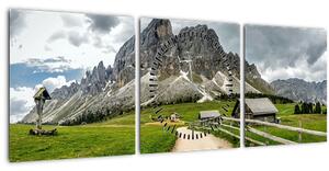 Kép - Az osztrák hegyekben (órával) (90x30 cm)