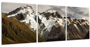Mount Sefton, Új-Zéland képe (órával) (90x30 cm)
