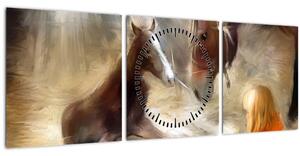 Kép - Üdvözöljük a világban, csikó (órával) (90x30 cm)