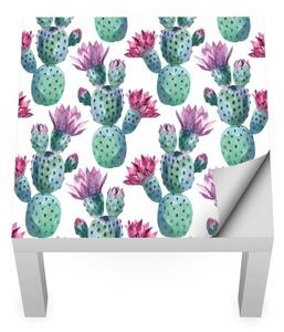 IKEA LACK asztal bútormatrica - virágzó lila kaktuszok