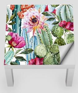 IKEA LACK asztal bútormatrica - színes virágzó kaktuszok