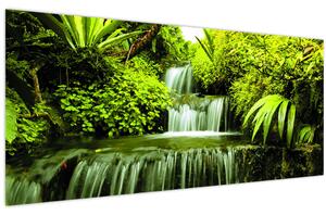 Kép - Indonéziai vízesések (120x50 cm)