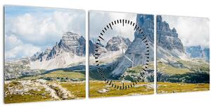 Kép - Olasz Dolomitok (órával) (90x30 cm)