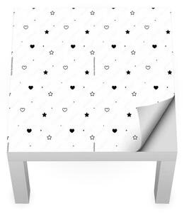 IKEA LACK asztal bútormatrica - szívek a csillagok között