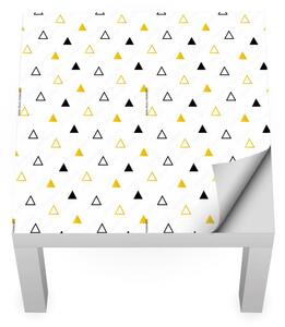 IKEA LACK asztal bútormatrica - fekete és sárga háromszögek