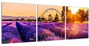 A levendula mező képe, Provence (órával) (90x30 cm)