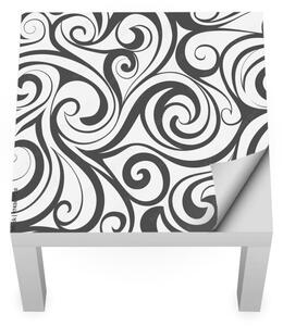 IKEA LACK asztal bútormatrica - fekete fehér ornamentum