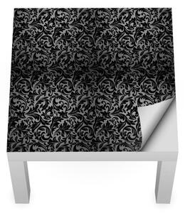 IKEA LACK asztal bútormatrica - fekete barokk levelek