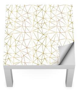 IKEA LACK asztal bútormatrica - arany geometriai vonalak