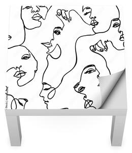 IKEA LACK asztal bútormatrica - titokzatos arcok