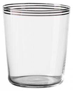 440 ml-es 3 platinaszínű sávval Tumbler poharak 6 db-os készlet – 21st Century Glass (322177)
