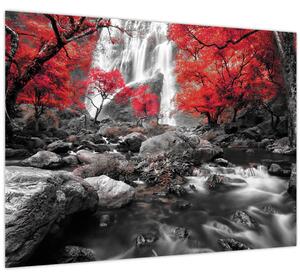Kép - Vízesések az őszi tájban (70x50 cm)