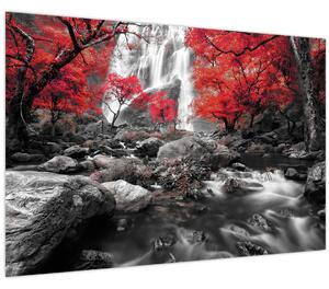 Kép - Vízesések az őszi tájban (90x60 cm)