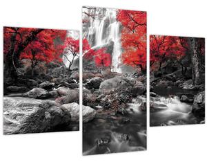 Kép - Vízesések az őszi tájban (90x60 cm)