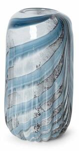 Dakota üveg váza Grafit/kék 20x20x35 cm