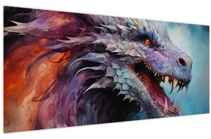 Kép - Egy sárkány illusztrációja (120x50 cm)