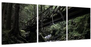 Fekete erdő képe (órával) (90x30 cm)
