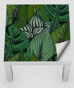 IKEA LACK asztal bútormatrica - zöld trópusi levelek