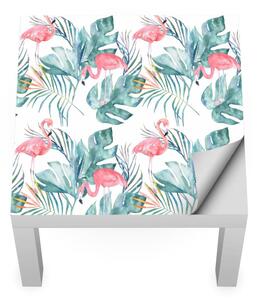 IKEA LACK asztal bútormatrica - flamingók és egzotikus levelek