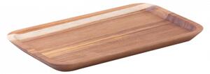 Téglalap formájú akácfa kistálca 30 x 17,5 cm - FLOW Wooden (593704)