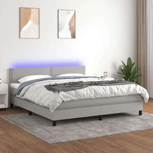 VidaXL Rugós Ágy - 160x200 cm - LED Világítással