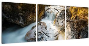 Kép - Erdei patak (órával) (90x30 cm)
