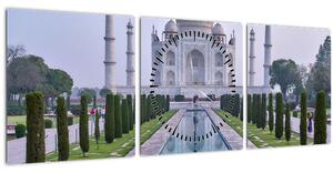 Kép - Taj Mahal napkeltekor (órával) (90x30 cm)