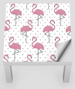 IKEA LACK asztal bútormatrica - minimál flamingók és pontok