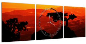 Kép - naplemente (órával) (90x30 cm)